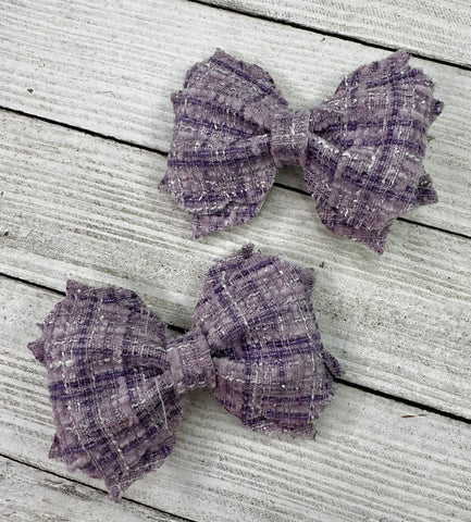 Purple Tweed Piggy Set