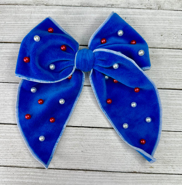 Blue pearl hand tied