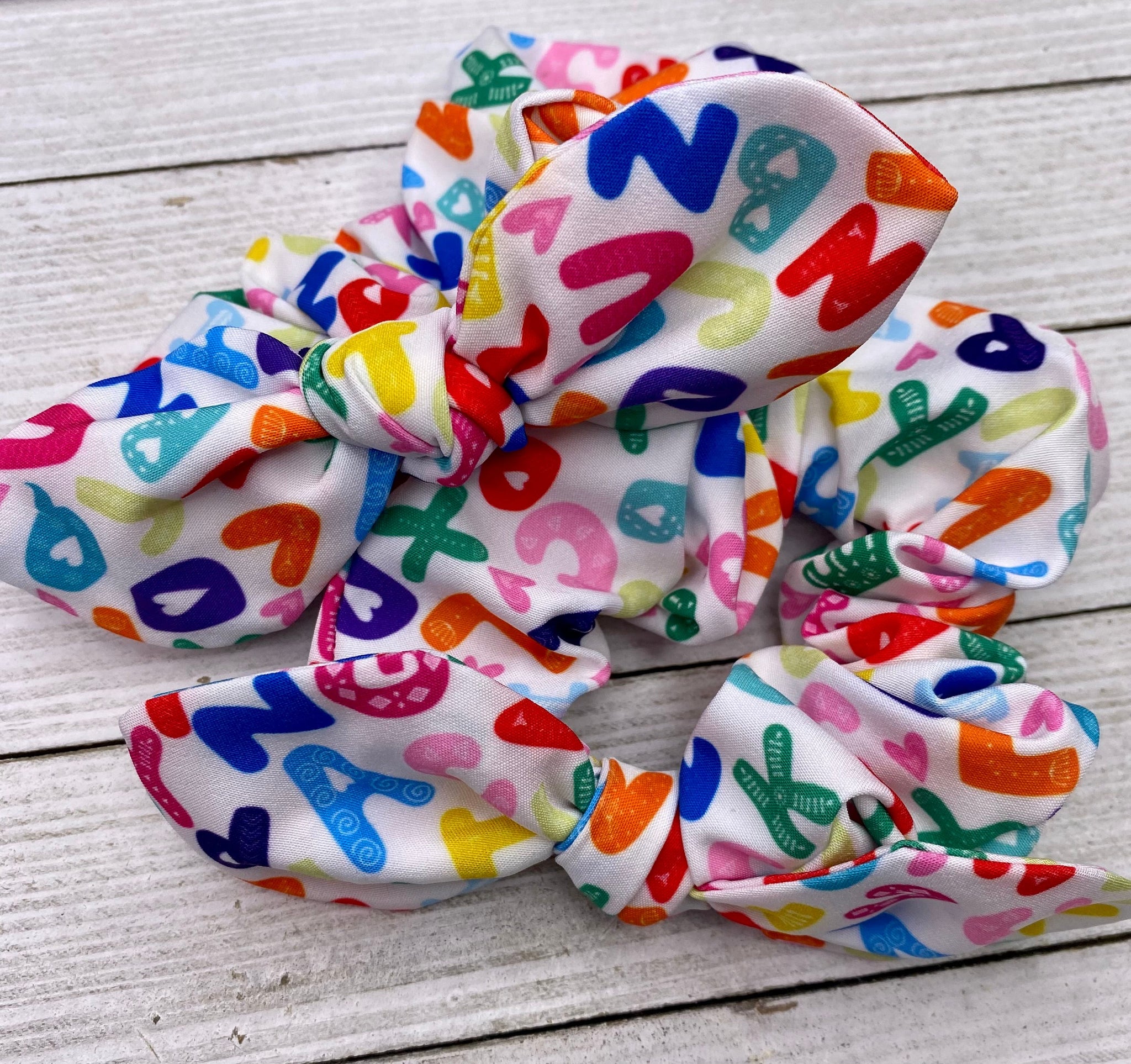 Alphabet scrunchie