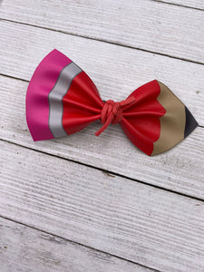 Red Pinch Pencil Bow