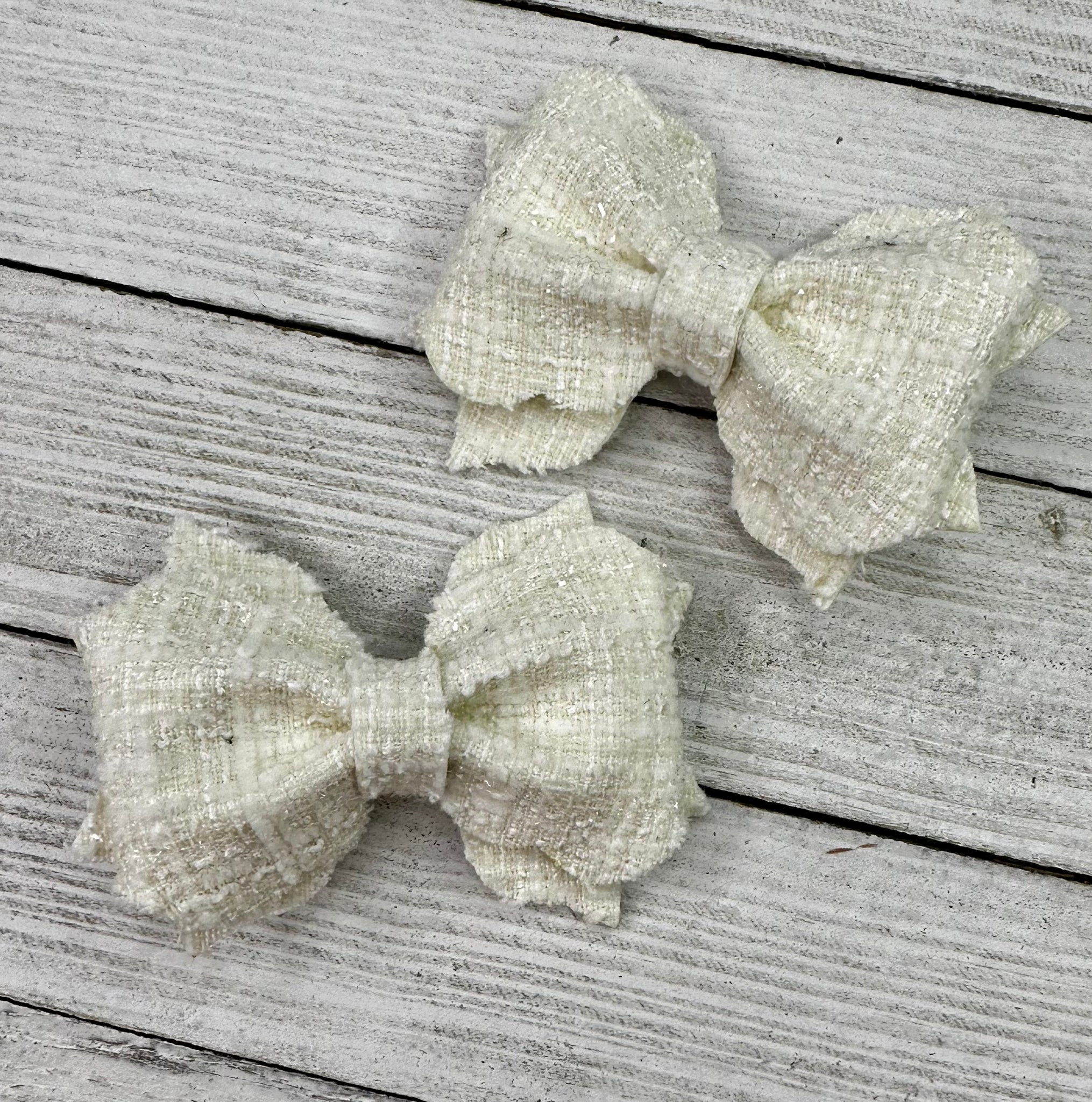 White Tweed Piggy Set