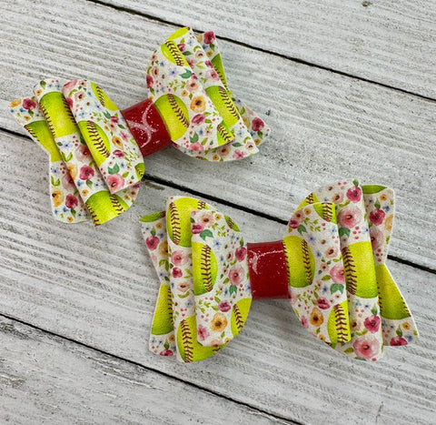 Floral Softball Piggy Set