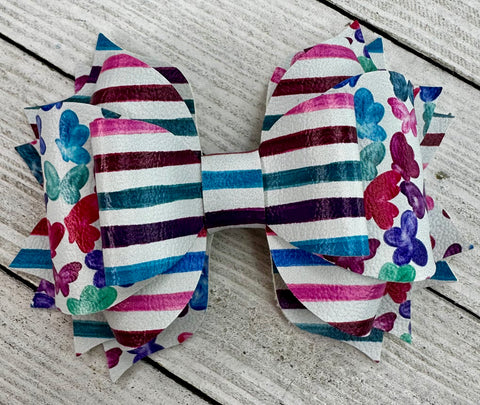 Watercolor Butterfly Bow