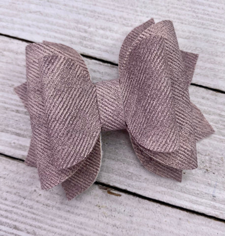 Purple Demin MINI BOW