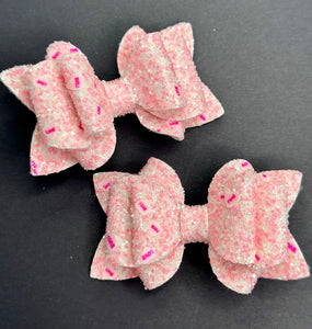 Light Pink Candy Heart Glitter Piggy set