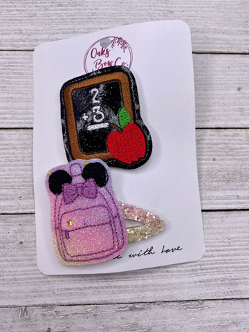 Chalk Board & Backpack clips