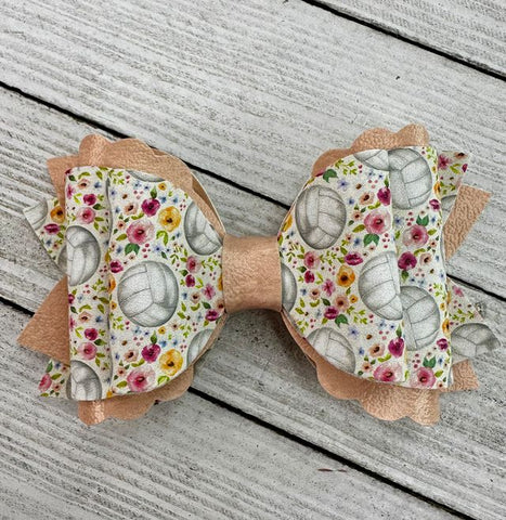 Floral Volleyball Bow