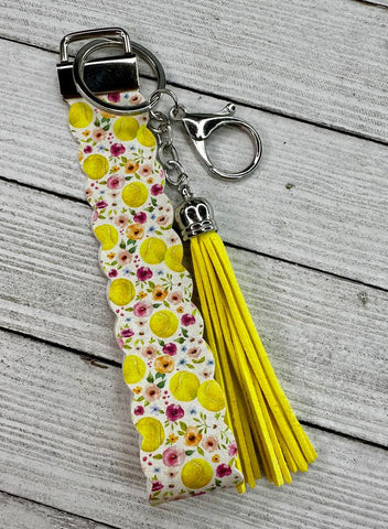 Floral Tennis Wristlet