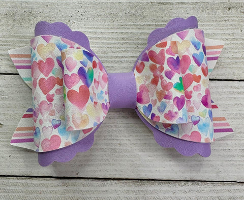 Purple Watercolor Hearts