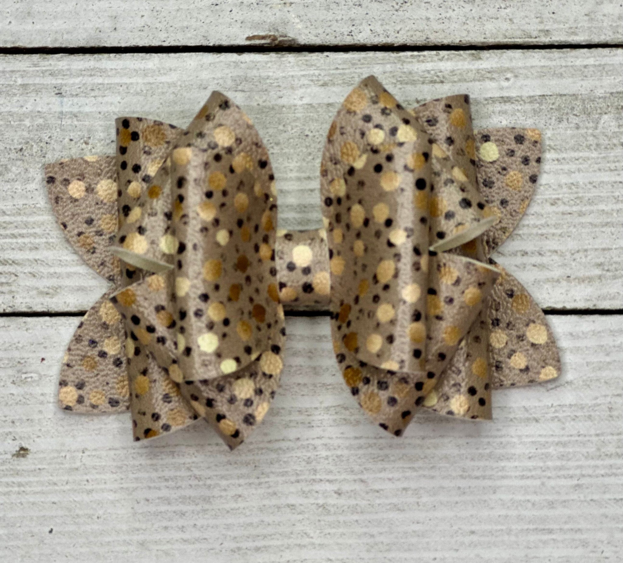 Brown & Gold Dots