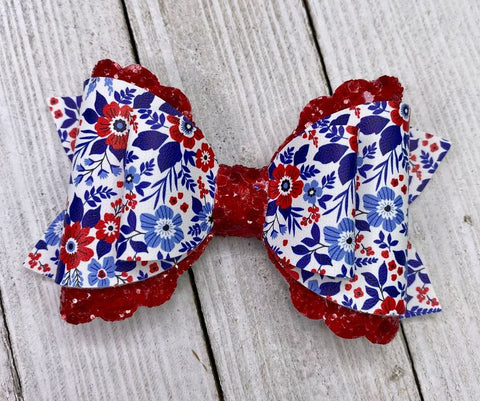 Red & Blue floral