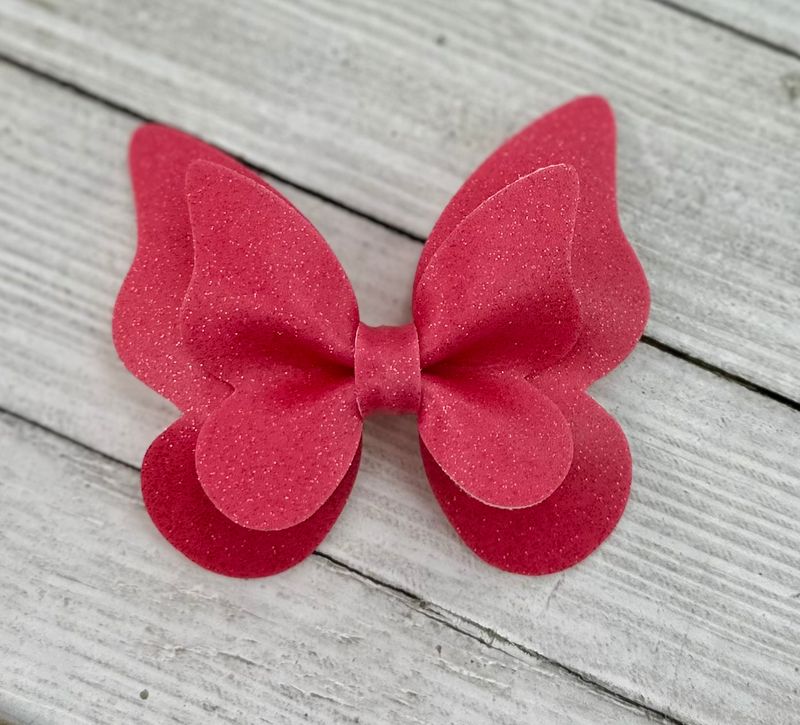 Pink Shimmer Butterfly Bow