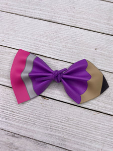 Dark Purple Pencil Bow