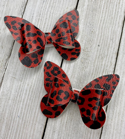 Red/Black Leopard Butterfly Piggy set