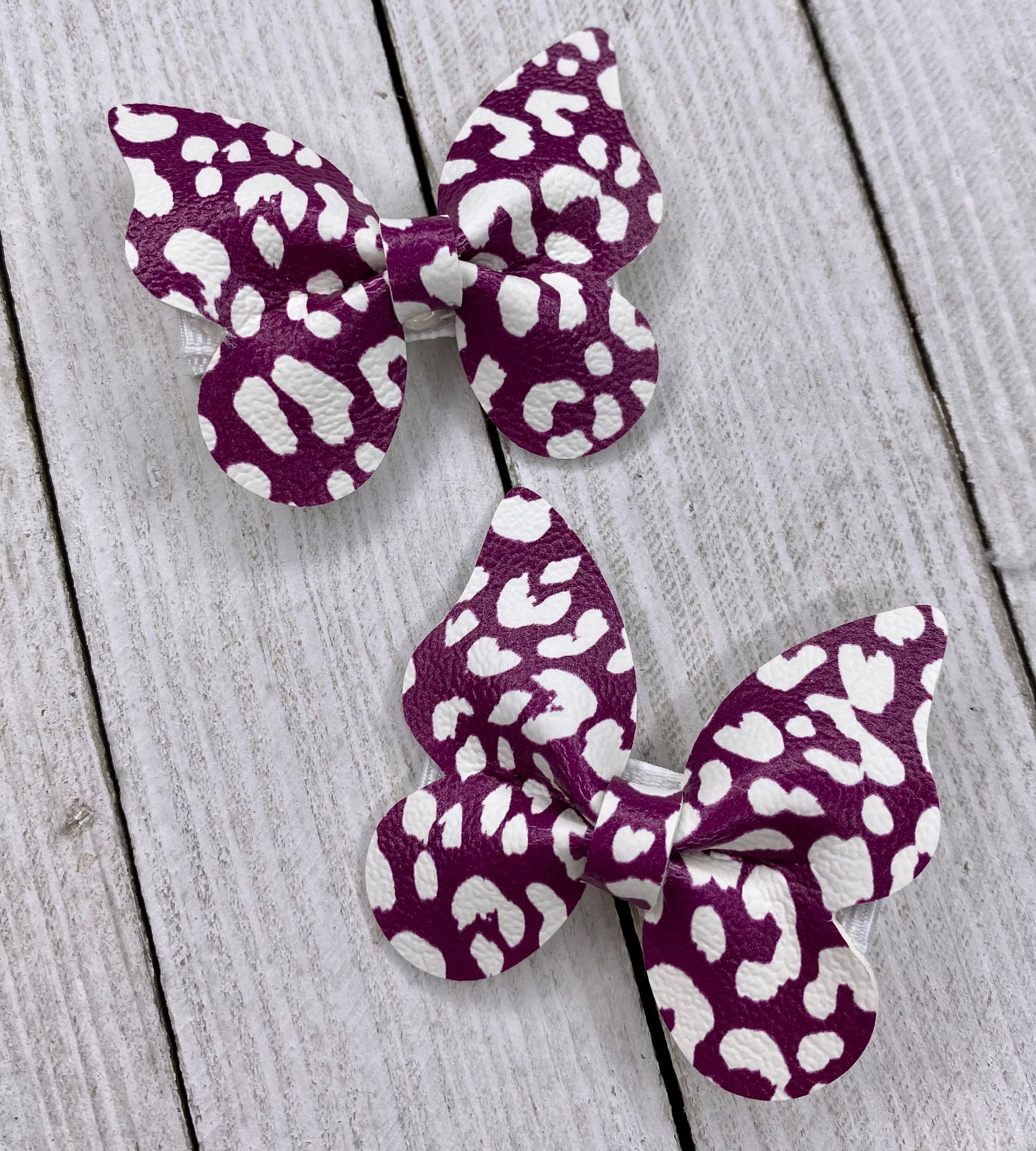 Purple/White Leopard Butterfly Piggy set