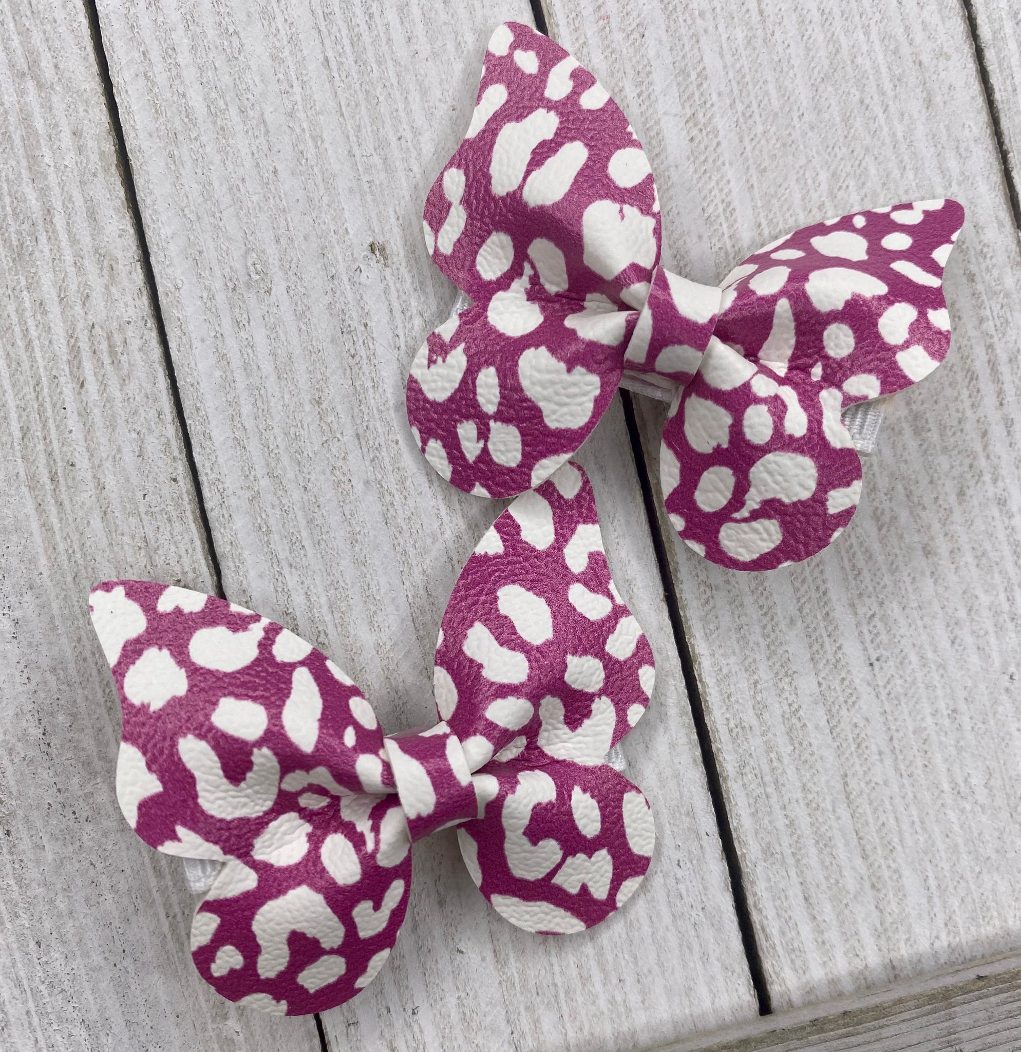 Pink/White Leopard Butterfly Piggy set