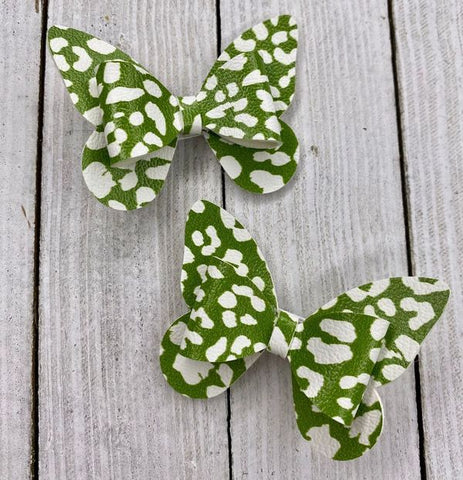 Green/White Leopard Butterfly Piggy set