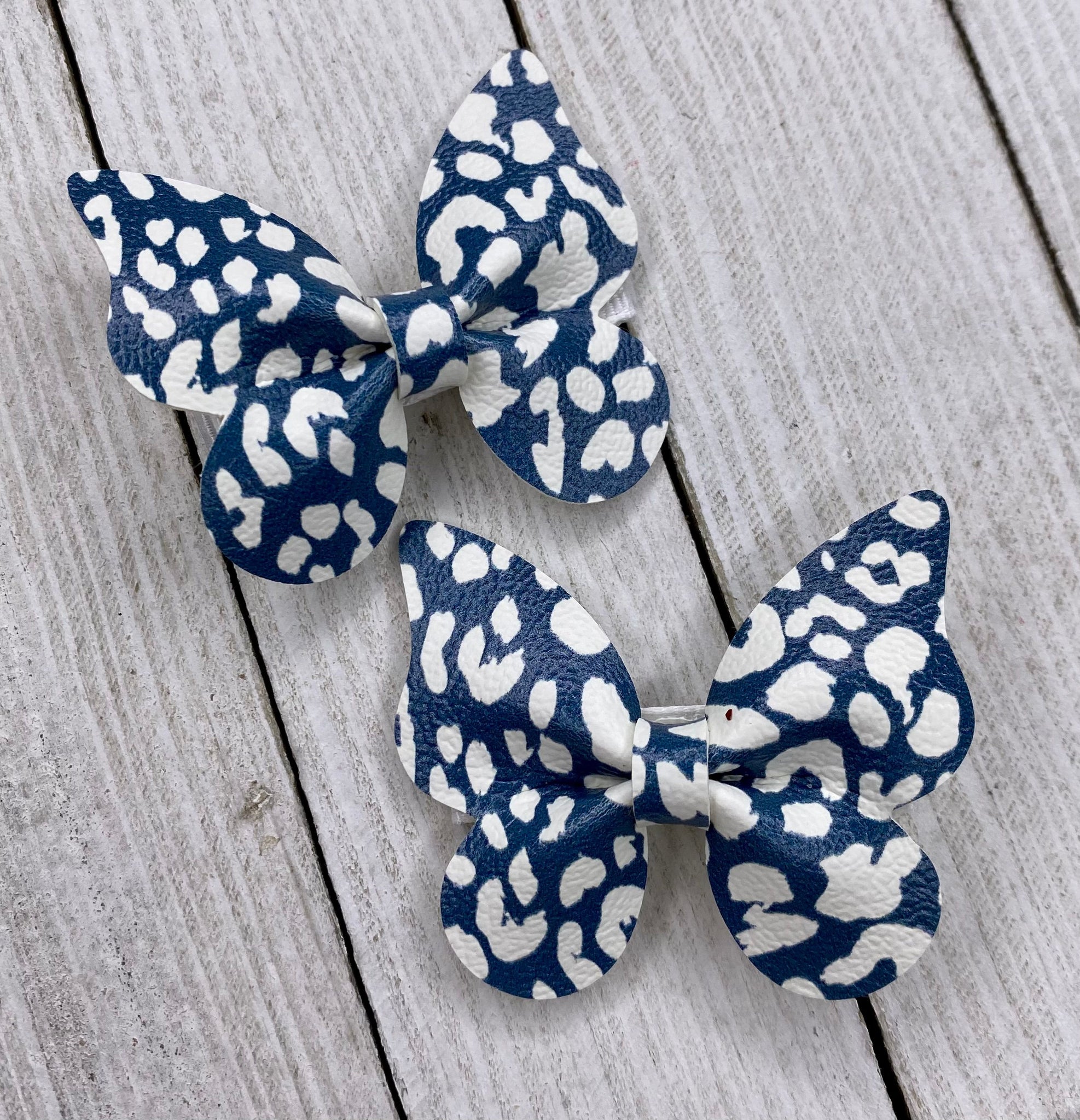 Blue/White Leopard Butterfly Piggy set