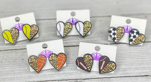 Sports Heart Earrings