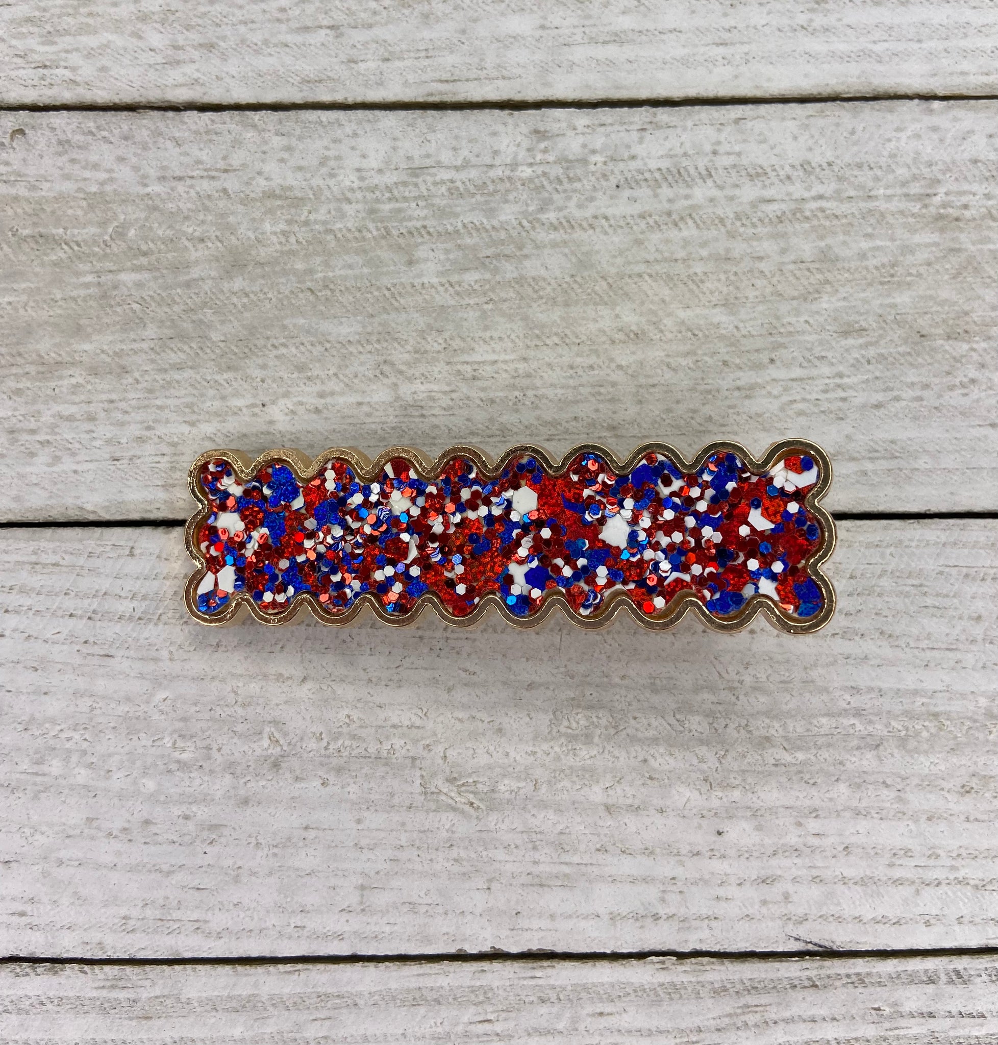 Glitter metal clip