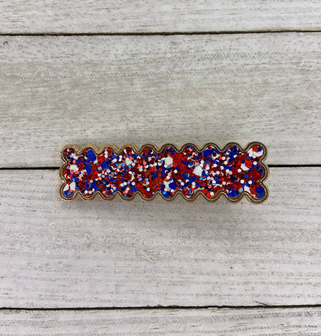 Glitter metal clip