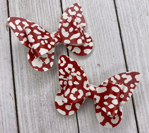 Red/White Leopard Butterfly Piggy set