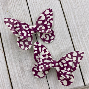 Purple/White Leopard Butterfly Piggy set