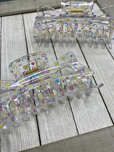 Hearts & Daisies JUMBO Claw Clips